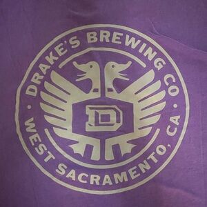 Drakes Brewing Company Purple Tee size Large